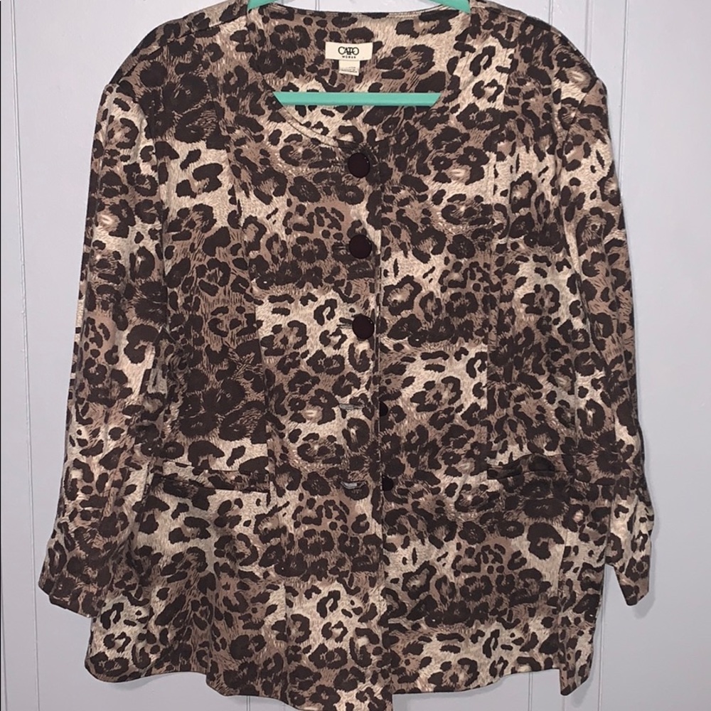 Cato cheetah blazer